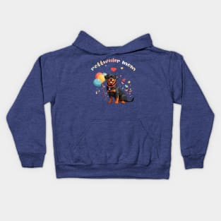 Proud Rottweiler Mom Design Kids Hoodie